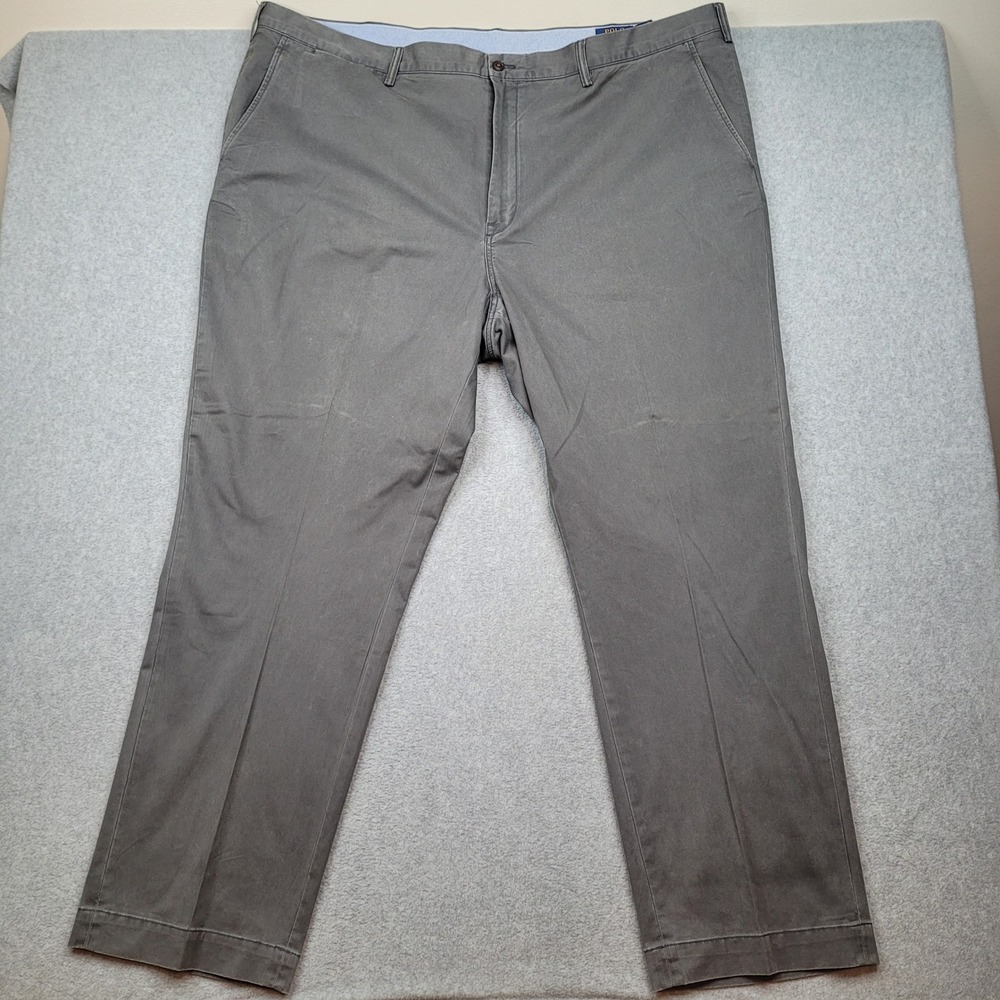Polo Ralph Lauren Chino Pants Mens 48x32 Gray Stretch Classic Fit Twill